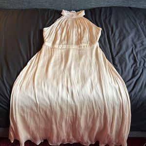 NWT Satin Maxi Halter Dress by Banana Republic Size 10.